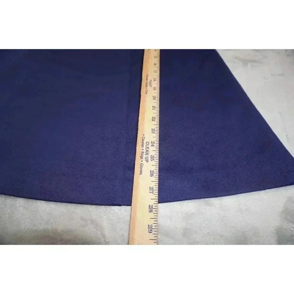 Vintage Koret Blue A line Midi Skirt with Belt size 14 - Picture 5 of 13